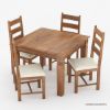 Picture of Salemo Natural Wood Square Kitchen Table and Chair Set of 4