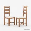 Picture of Salemo Natural Wood Square Kitchen Table and Chair Set of 4