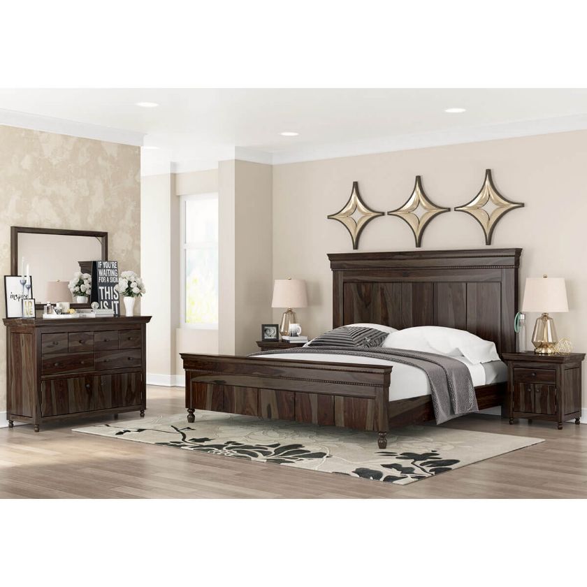 Picture of Jerold 4 Piece Solid Wood Bedroom Set