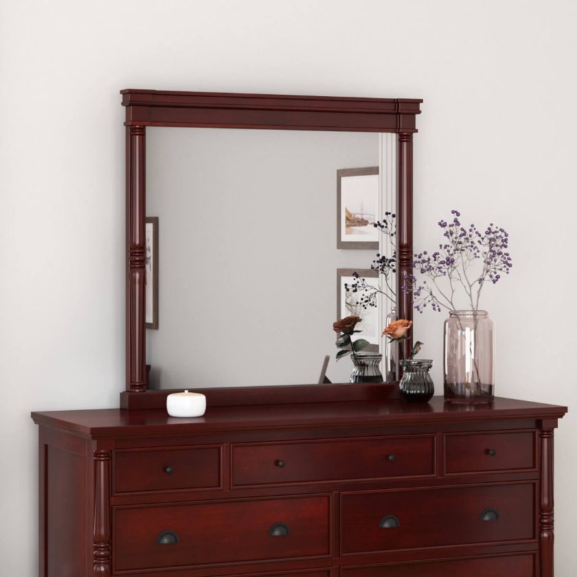 Picture of Cayuta Traditional Style Solid Mahogany Wood Mirror Frame
