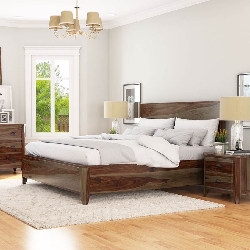 Picture of Thornton Rustic Solid Wood Platform Bed