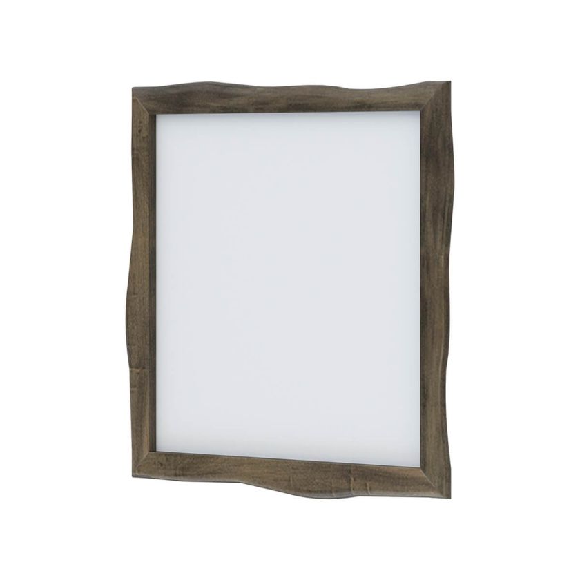 Picture of Ambler Mahogany Wood Live Edge Square Mirror Frame