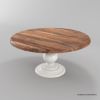 Picture of Moosonee Two Tone Solid Wood Farmhouse Round Dining Table for 8