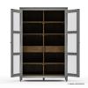 Picture of Arendal Mahogany Wood Glass Door Large Storage Cabinet