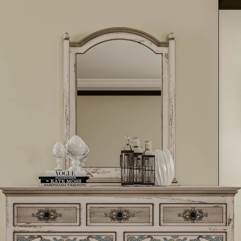 Picture of Colmar Solid Mahogany Wood Arched Mirror Frame