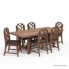 Picture of Bolzano Rustic Solid Wood Dining Table Set For 6