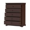 Picture of Classic  Handcrafted Mahogany Wood 5 Drawer Tall Dresser
