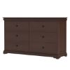 Picture of Classic Handcrafted Mahogany Wood 6 Drawer Double Dresser
