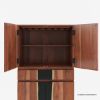 Picture of Bielefeld Rustic Natural Wood Tall Armoire Bar Cabinet