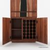 Picture of Bielefeld Rustic Natural Wood Tall Armoire Bar Cabinet