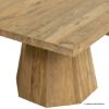 Picture of Biola Rustic Teak Wood Double Pedestal Farmhouse Dining Table