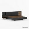 Picture of Clifden Rustic Solid Wood Modern Floating Platform Bed Frame
