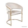 Picture of Tournai Classic Beige Stainless Steel Upholstered Armchair