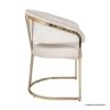 Picture of Tournai Classic Beige Stainless Steel Upholstered Armchair