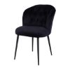 Picture of Olivette Black Upholstered Stainless Steel Chair