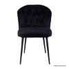 Picture of Olivette Black Upholstered Stainless Steel Chair