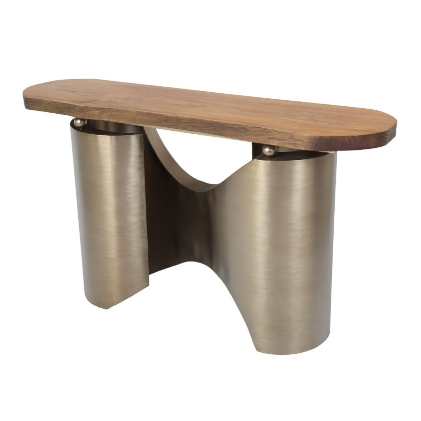 Picture of Ketchum Rustic Solid Wood Modern Unique Decorative Console Table