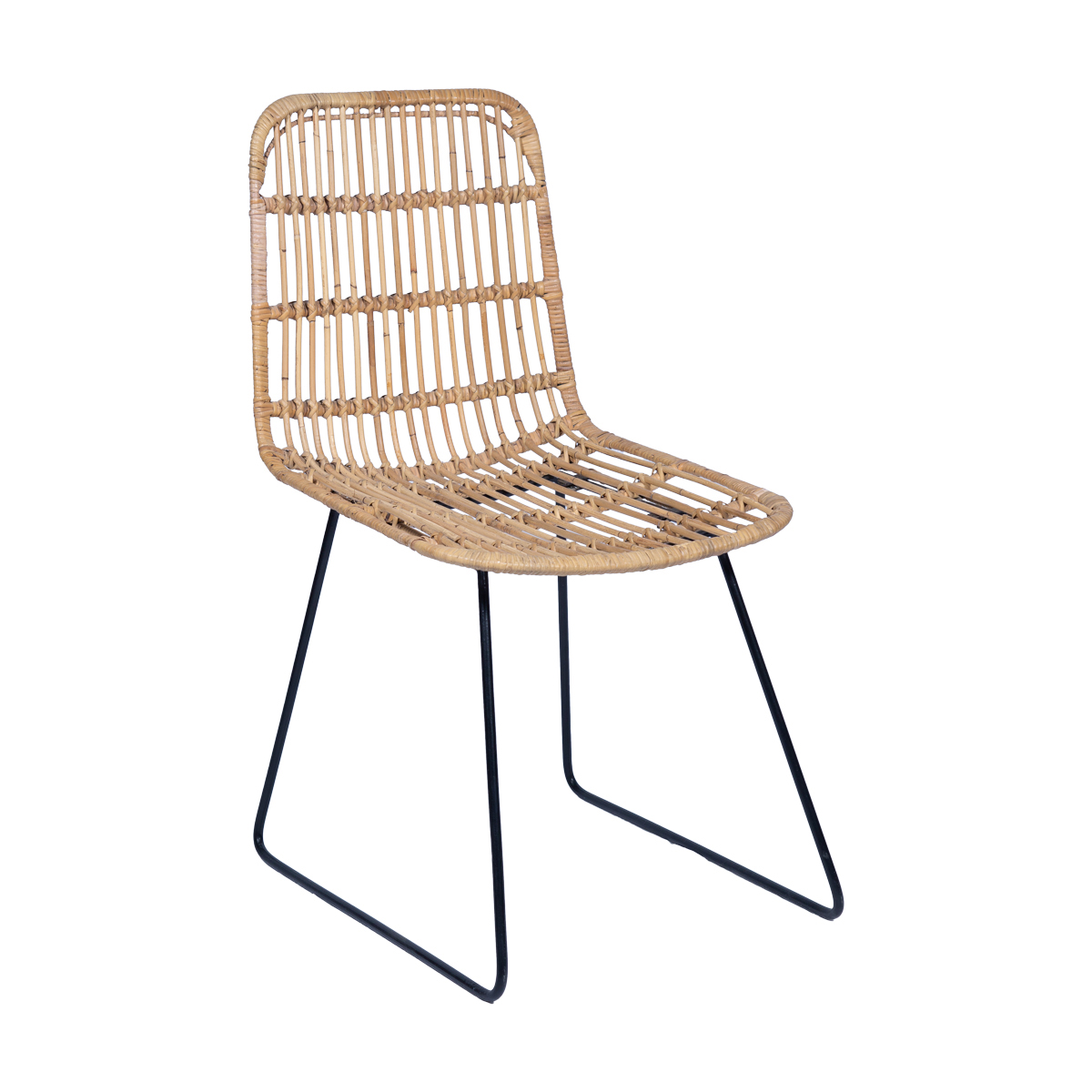 iron rattan chair