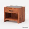 Picture of Segovia Solid Wood Rustic 1 Drawer Nightstand