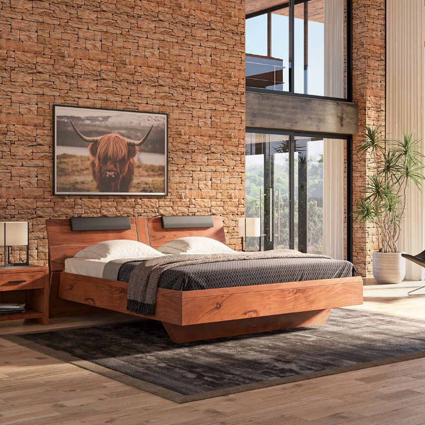 Picture of Segovia Solid Wood Rustic 3 Piece Platform Bedroom Set