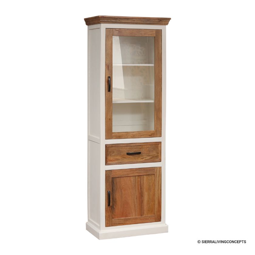 Rumsey Solid Wood Home Office Bookcase with Glass Door (75