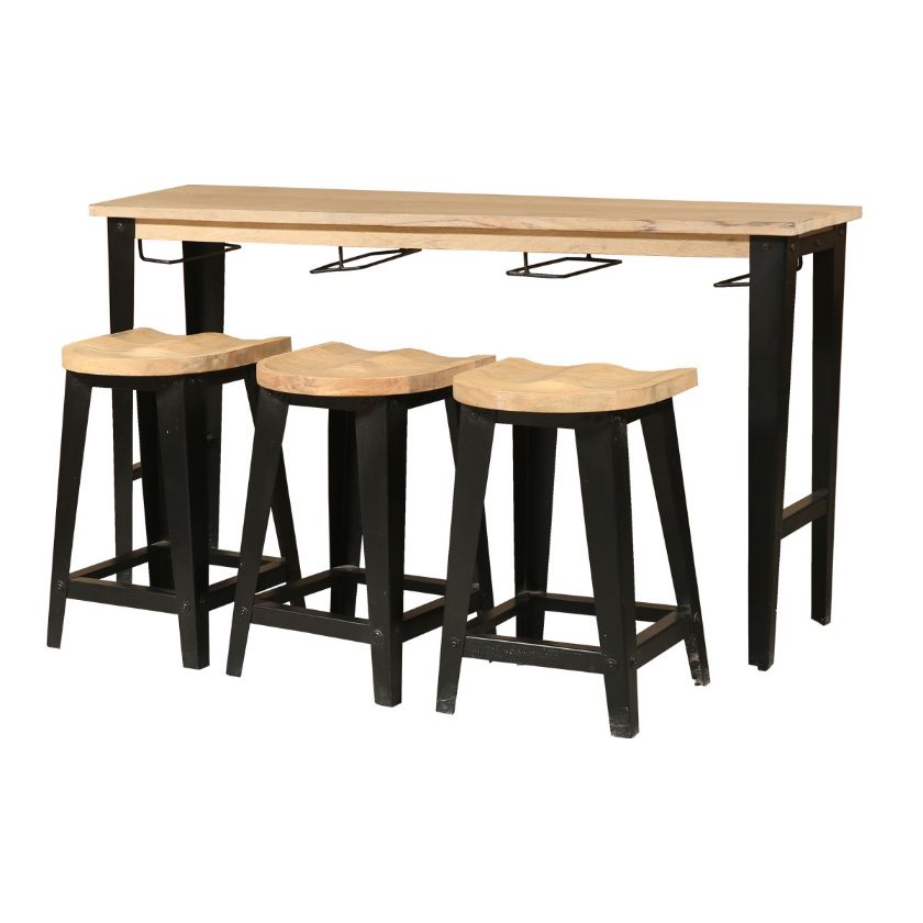 Picture of Crestline Industrial Counter Height Bar Table Set