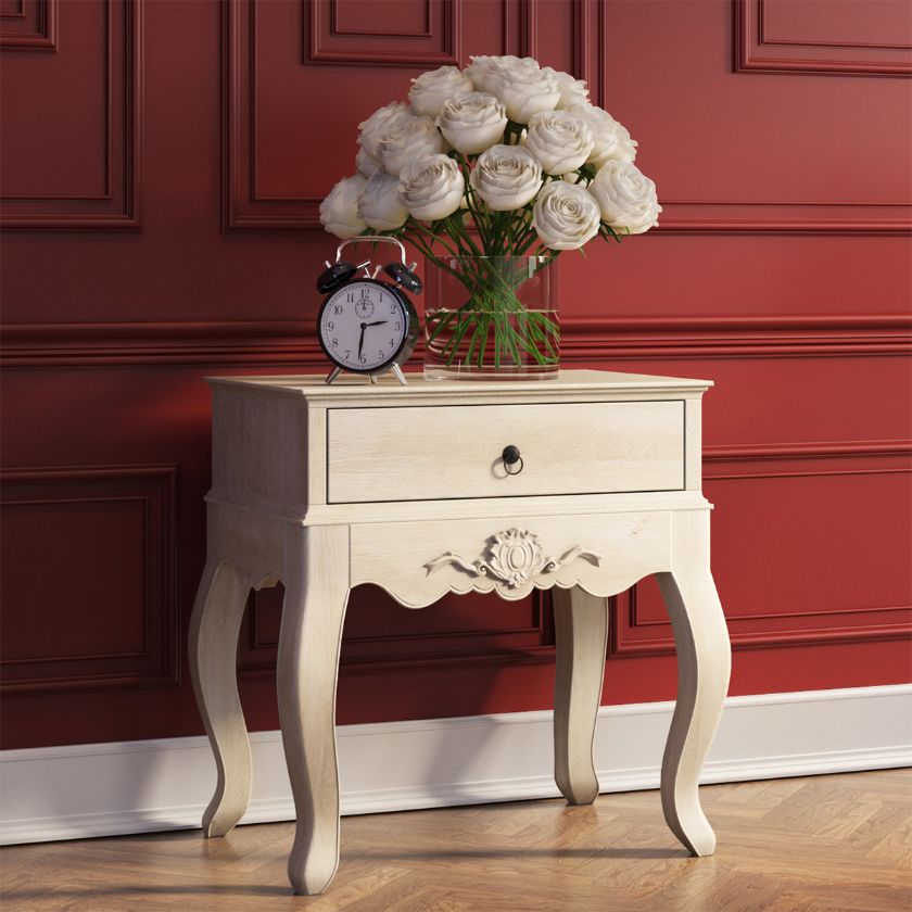 Picture of Sorocaba Solid Wood French Provincial 1 Drawer Nightstand