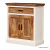 Picture of Rumsey Farmhouse Rustic 2 Tone Storage Cabinet with Drawer