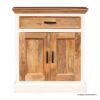 Picture of Rumsey Farmhouse Rustic 2 Tone Storage Cabinet with Drawer