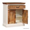 Picture of Rumsey Farmhouse Rustic 2 Tone Storage Cabinet with Drawer