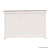 Picture of Rumsey Rustic Solid Wood Two Tone 4 Drawer Farmhouse Sideboard Cabinet