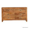 Picture of Lindcove Modern Contemporary Rustic Solid Wood 6 Drawer Dresser