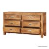 Picture of Lindcove Modern Contemporary Rustic Solid Wood 6 Drawer Dresser