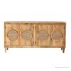 Picture of Ocotillo Mid Century Traditional Solid Wood 4 Rattan Door Sideboard
