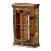 Picture of Rustic Reclaimed Wood Small Cabinet With Display Glass Door