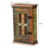 Picture of Rustic Reclaimed Wood Small Cabinet With Display Glass Door