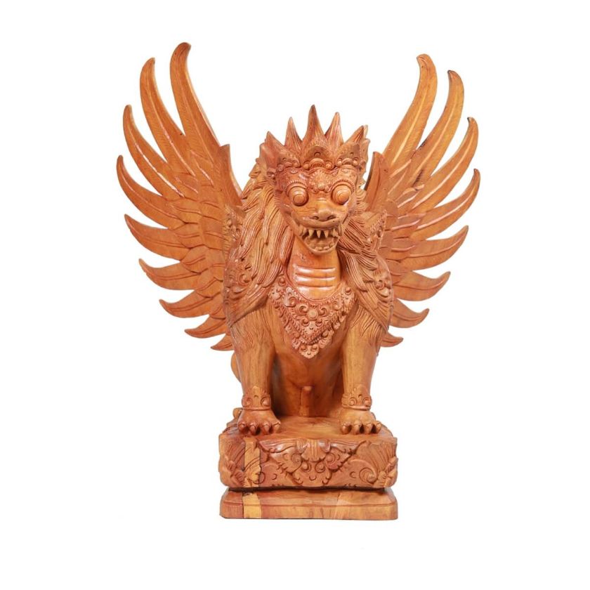 Picture of Barong Jack Fruit Wood Lion Décor Statue