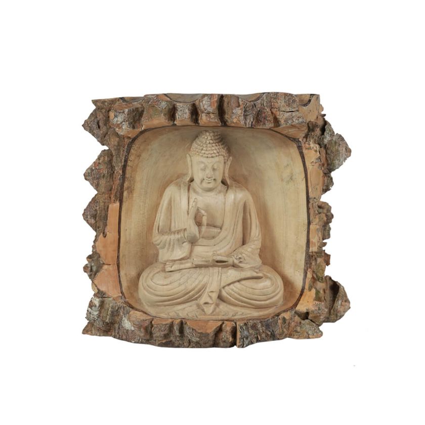 Picture of Mudra Solid Wood Buddha Centerpiece Décor Statue