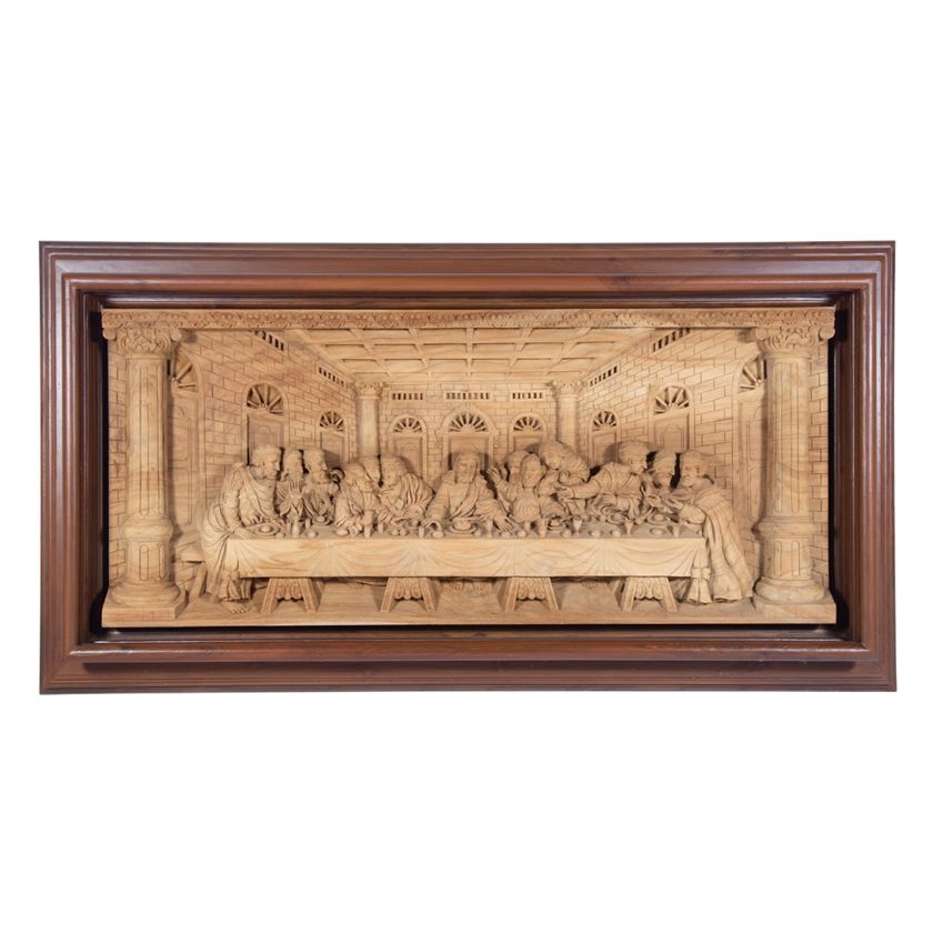 Picture of Nazareth Teak Wood Handcarved Last Supper Wall Art