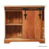Picture of Burney Mission Style Rustic 3 Drawer Storage Cabinet with Barn Door