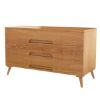 Picture of Avondale Mid Century Modern Teak Wood 4 Piece Bedroom Set