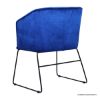 Picture of  Auberry Modern Industrial Velvet Royal Blue Upholstered Armchair