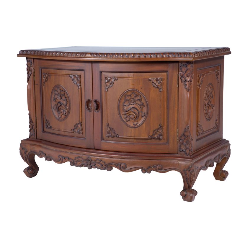Picture of Encinitas Chippendale Style Solid Wood Hand Carved 2 Door Buffet