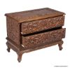Picture of Eldridge Mid Century Antique Hand Carved Solid Wood Dresser