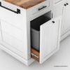 Picture of Casselton Solid Wood Two Tone White Kitchen Island with Drop Leaf