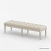 Picture of Pittsburg Solid Wood White Tufted Upholstered Bedroom Bench