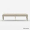 Picture of Pittsburg Solid Wood White Tufted Upholstered Bedroom Bench