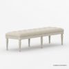 Picture of Pittsburg Solid Wood White Tufted Upholstered Bedroom Bench