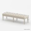 Picture of Pittsburg Solid Wood White Tufted Upholstered Bedroom Bench