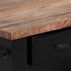 Picture of Medora Rustic Solid Wood Two Tone 3 Drawer Expandable Kitchen Island